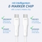 C529-0,5WL, 0,5 m, USB C Kabel 100 W mit E-Marker Chip und Soft-Touch Silikonmantel