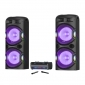 AKAI Dual Speaker System Y5, Lautsprechersystem mit Verstärker, 480W RMS, Bluetooth 5.0, Karaoke-Funktion und LED-Lichteffekten