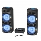 AKAI Dual Speaker System Y5, Lautsprechersystem mit Verstärker, 480W RMS, Bluetooth 5.0, Karaoke-Funktion und LED-Lichteffekten