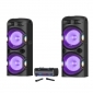 AKAI Dual Speaker System Y5, Lautsprechersystem mit Verstärker, 480W RMS, Bluetooth 5.0, Karaoke-Funktion und LED-Lichteffekten