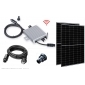 DY-600W-3-AE, PV-Balkonkraftwerk 600W (keine Halterung), 1m, mit 2 x 415W PV-Module, Deye Wechselrichter, AC-Adapternetzkabel