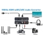 F-eARC-HDMI, 192Khz HDMI EARC ARC Audio-Extraktor EARC zu RCA Audio-Konverter Digital-zu-Analog-Adapter für DTS Dolby Atmos AC3