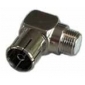 FB01 W-HQ Adapter F-Buchse-IEC-Buchse ,hochwertiger Adapter - Winkel-Ausführung, ideal für Kompressionsstecker