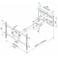 H27-1XL, für Bildschirme 42" - 90" (107 - 229 cm), Belastung bis 50 kg, Wandabstand: 83 - 1010 mm