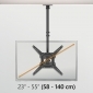 HD9L, 23" - 55" (58 - 140 cm), Belastung bis 35 kg, für Flach- oder Schrägdecke geeignet