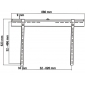 HE2-3AL, für Bildschirme 37" - 70" (94 - 178 cm), Belastung bis 65 kg, Wandabstand: 9 mm