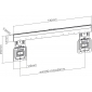 HE7-1L, für Bildschirme 37" - 80" (94 - 203 cm), Belastung bis zu 75 kg, Ultra Slim, nur 9,5 mm Wandabstand