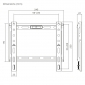HEG1L, TV Wandhalterung, 13" - 43" (33 - 109 cm), Belastung bis 45 kg, Wandabstand 22mm, offenes Design