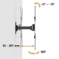 HEG5L, schwenkbareTV Wandhalterung, 23" - 65" (58 - 165 cm), belastbar bis 30 kg, neigbar, schwenkbar, variabler Wandabstand