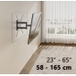 HEG6L, schwenkbare TV Wandhalterung, 23" - 65" (58 - 165 cm), belastbar bis 30 kg, neigbar, schwenkbar, variabler Wandabstand