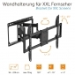 HF23L, für Bildschirme 37" - 90" (94 - 229 cm), TV Wandhalterung schwenkbar für XXL Fernseher, bis 75 kg, schwenkbar, neigbar,