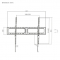HF6L, für Bildschirme 37"-140" (94-356 cm), TV Wandhalterung neigbar für XXL TV, bis 125 kg