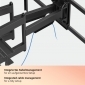 HF7L, TV Wandhalterung schwenkbar für XXL Fernseher, 60" - 140" (152 - 356 cm), bis 125 kg, schwenkbar, neigbar, horizontal anpa