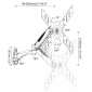 HL13-2L, mit Gasdruckfeder, für Bildschirme 37" - 50" (94 - 127 cm), Belastung: 9 - 20 kg