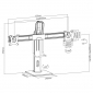 HL19L, Höhenverstellbarer Tischständer mit Federsystem für 2 Flachbildschirme