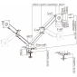 HL25-2L, Vollbeweglicher Tischhalter mit Gasdruckfeder für 2 Flachbildschirme