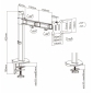 HL50-1L, Vollbeweglicher Tischhalter für Flachbildschirme