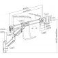 HL53L, vollbeweglicher Wandhalter für 2 Flachbildschirme