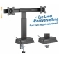HL66-2L, Monitor Halterung für 2 Monitore mit Eye Level Höhenverstellung, für Bildschirme 17" - 27"
