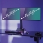 HL66-2L, Monitor Halterung für 2 Monitore mit Eye Level Höhenverstellung, für Bildschirme 17" - 27"