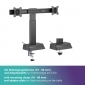HL66-2L, Monitor Halterung für 2 Monitore mit Eye Level Höhenverstellung, für Bildschirme 17" - 27"