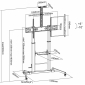 HP104L, Standfuß für LCD TV, für Bildschirme 60" - 100" (152 - 254 cm), Belastung bis 100 kg, einfache Höhenverstellung