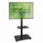 HP129L, TV Ständer mit Rollen höhenverstellbar, 32" - 75" (81 - 190 cm), belastbar bis 45 kg, Hoch- & Querformat