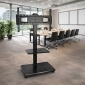 HP129L, TV Ständer mit Rollen höhenverstellbar, 32" - 75" (81 - 190 cm), belastbar bis 45 kg, Hoch- & Querformat