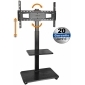 HP129L, TV Ständer mit Rollen höhenverstellbar, 32" - 75" (81 - 190 cm), belastbar bis 45 kg, Hoch- & Querformat