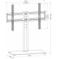 HP2-2BL, Standfuß für LCD TV, für Bildschirme 32" - 65" (81 - 165 cm), Belastung bis 40 kg