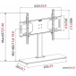 HP2DWL weiß, Standfuß für TV, für Bildschirme 32" - 65" (81 - 165 cm), Belastung bis 50 kg