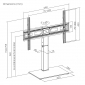 HP2RL, TV Ständer höhenverstellbar, drehbar, 37" - 75" (94 - 191 cm), Belastung bis 40 kg, 6-fach höhenverstellbar, schwenkbar