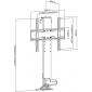 HP30L, motorisierter TV Einbaulift zum Integrieren in Möbel, mit Fernbedienung, für Bildschirme 32" - 48" (81 - 122 cm)