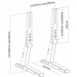 HP35WL weiß, Universal Standfuß für Flachbildschirme, für Bildschirme 13" - 37" (33 - 94 cm), Belastung bis 35 kg, Inhalt: 2