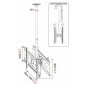 HP3L, für Bildschirmgrößen von 37" - 63" (94 - 160 cm), Belastung bis 80 kg