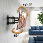 HP57L, Bewegliche TV Wandhalterung mit geteilter Wandplatte, 55" - 90" (140 - 229 cm), bis 80 kg, schwenkbar & neigbar, 37 - 473