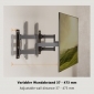 HP57L, Bewegliche TV Wandhalterung mit geteilter Wandplatte, 55" - 90" (140 - 229 cm), bis 80 kg, schwenkbar & neigbar, 37 - 473