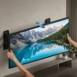 HP57L, Bewegliche TV Wandhalterung mit geteilter Wandplatte, 55" - 90" (140 - 229 cm), bis 80 kg, schwenkbar & neigbar, 37 - 473