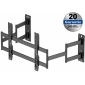 HP57L, Bewegliche TV Wandhalterung mit geteilter Wandplatte, 55" - 90" (140 - 229 cm), bis 80 kg, schwenkbar & neigbar, 37 - 473