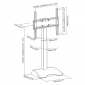 HP61L, motorisiert, für Bildschirme 32" - 65" (81 - 165 cm), Belastung bis 50 kg, höhenverstellbar