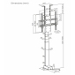 HP67-1L, Elektrisch drehbarer TV Lift, 32" - 55" (81 - 140 cm), Belastung bis zu 60 kg, zum Einbau in Möbel
