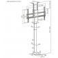 HP67-2L, Elektrisch drehbarer TV Lift, 37" - 80" (94 - 203 cm), Belastung bis 60 kg, zum Einbau in Möbel,