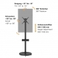 HP90L, TV Ständer mit Rollen, 17“ - 43“ (43 - 109 cm), bis 15 kg, Neigen, schwenken, Bildschirm drehen, höhenverstellbar