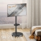 HP91L, TV Ständer mit Rollen, 37 - 86 Zoll (94 - 218 cm), bis 50 kg, neigbar, Bildschirm drehbar, höhenverstellbar