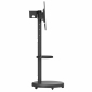 HP91L, TV Ständer mit Rollen, 37 - 86 Zoll (94 - 218 cm), bis 50 kg, neigbar, Bildschirm drehbar, höhenverstellbar