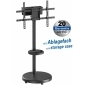 HP91L, TV Ständer mit Rollen, 37 - 86 Zoll (94 - 218 cm), bis 50 kg, neigbar, Bildschirm drehbar, höhenverstellbar