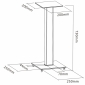 HS22L, max. Belastung: je 10 kg, edles Design - aus Alu, Glas und Holz