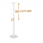 HS23WL weiß, Belastung: 10 kg, einstellbare Höhe: 727 - 1171 mm