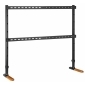 HT27L, Universal Standfuß für Flachbildschirme, für Bildschirme 70"-90" (178-229 cm), Belastung bis 60 kg, schwarz & Holzdesign