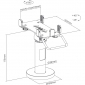 HT35L, Kartenterminal-Halterung, für Geräte mit einer Breite von 2,8"-4,3" (7,1-10,9 cm), für Kassensysteme (Point of Sale)